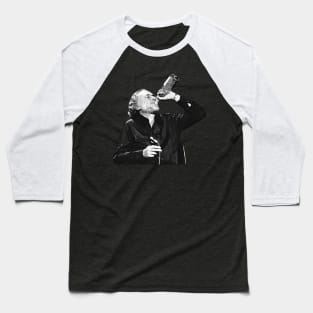 Charles Bukowski Drink - Black Vintage Baseball T-Shirt